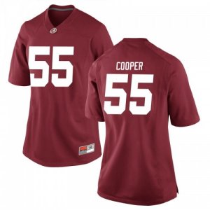 Women's Alabama Crimson Tide #55 William Cooper Crimson Game NCAA College Football Jersey 2403PSMD5